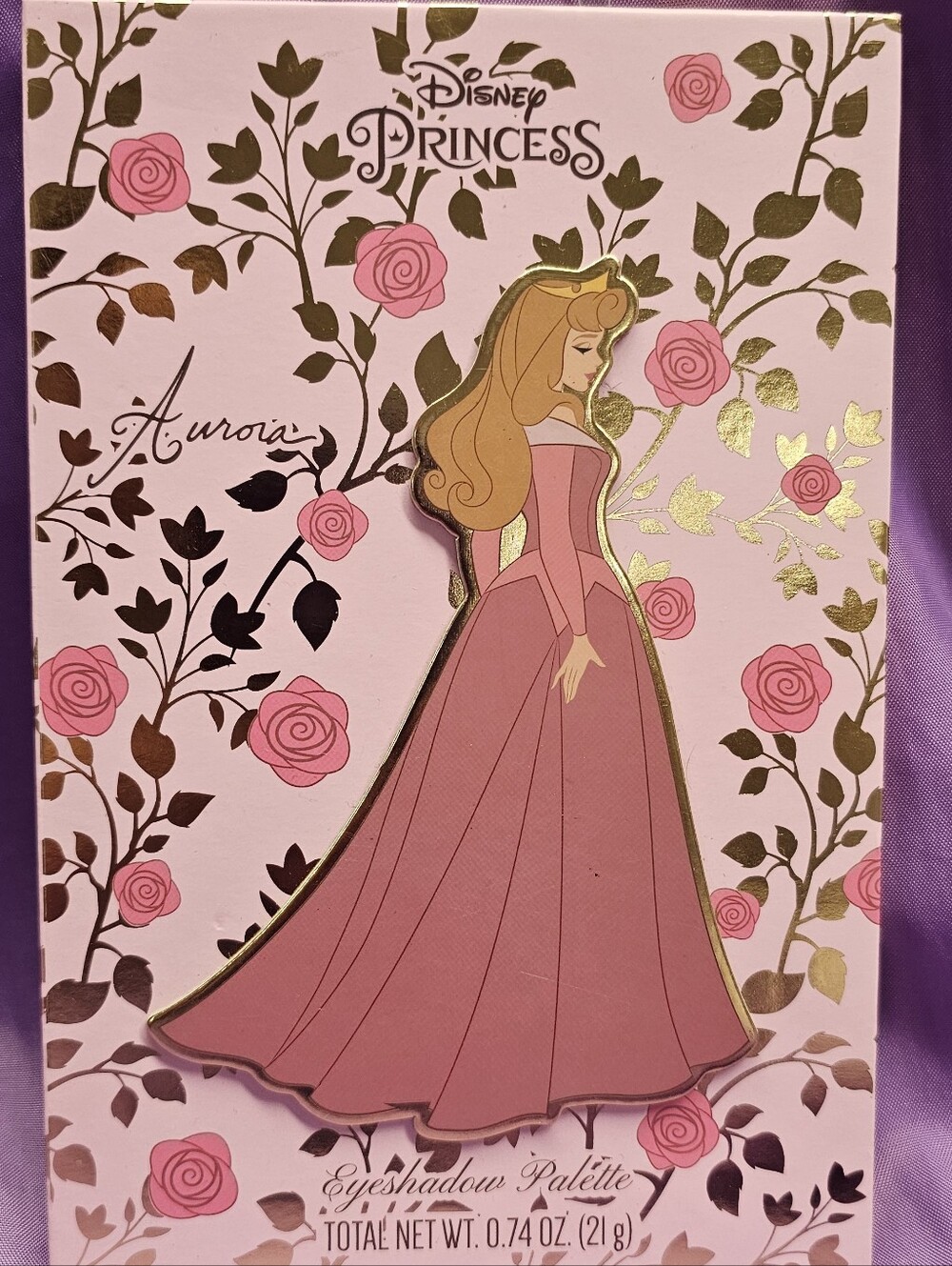 Disney Princess Aurora Pink and Gold Floral Eyeshadow Palette